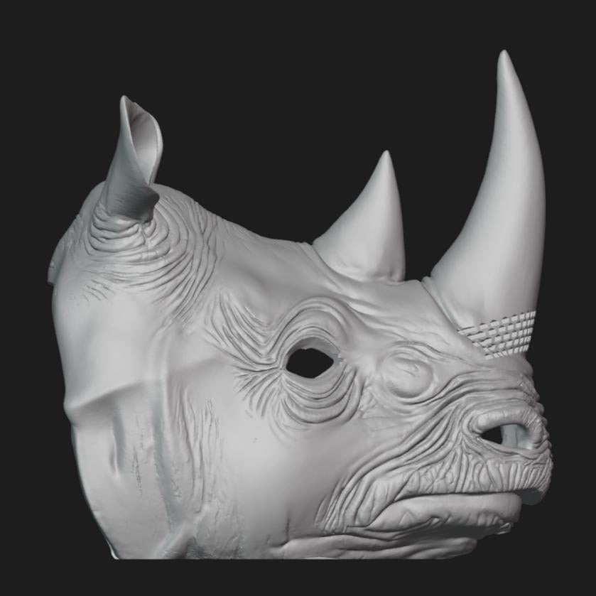 Rhino Mask Stl File | Rhino Mask Digital File