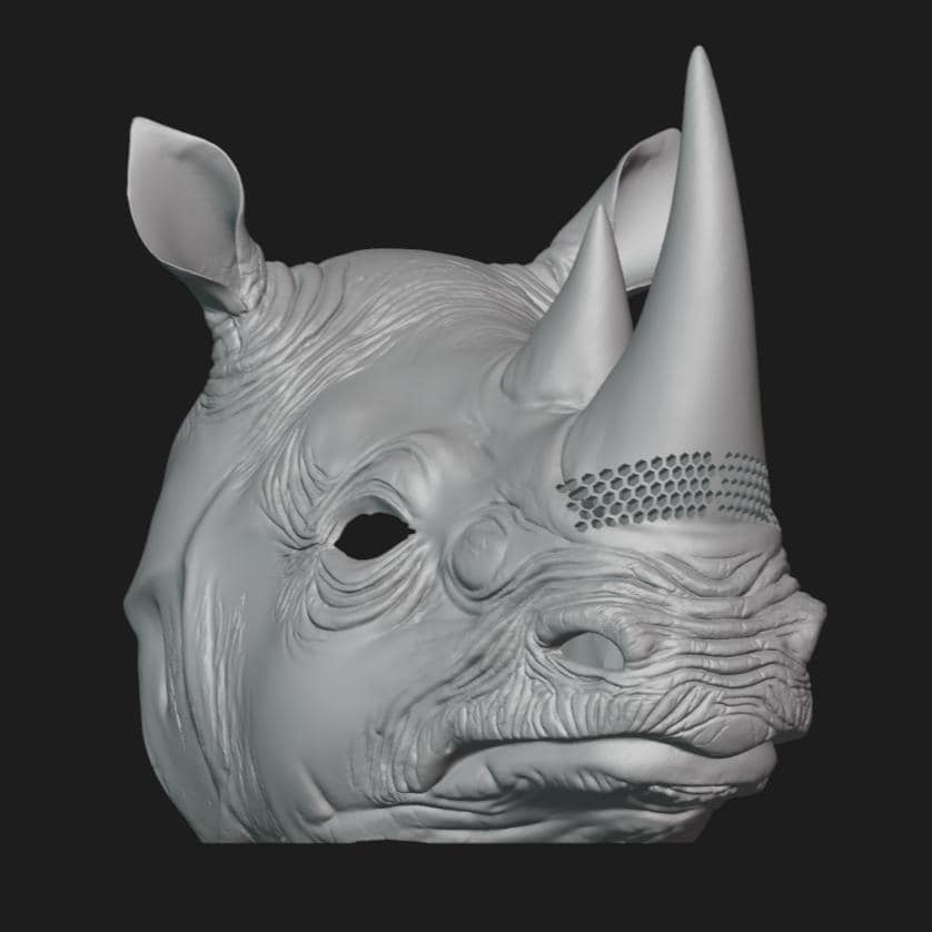Rhino Mask Stl File | Rhino Mask Digital File