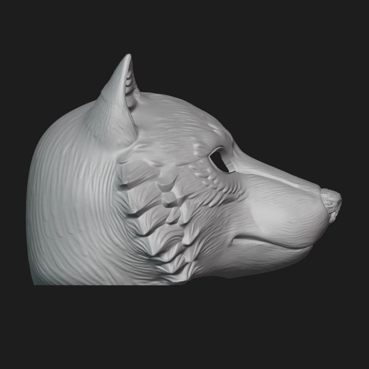 Wolf Helmet Stl File | Wolf Helmet Digital File