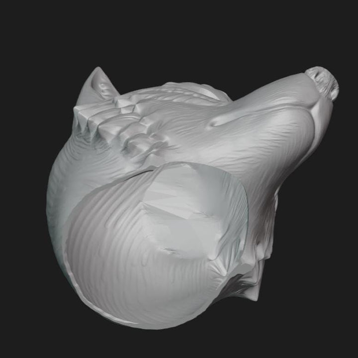 Wolf Helmet Stl File | Wolf Helmet Digital File