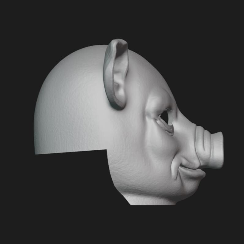 Pig Mask Stl File | Pig Mask Digital File