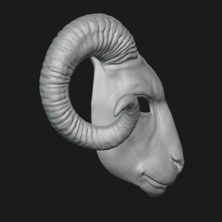 Ram Goat Mask Stl File | Ram Goat Mask Digital File