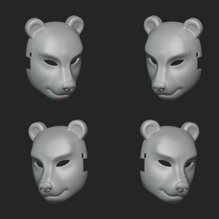 Polar Bear Mask Stl File | Polar Bear Mask Digital File