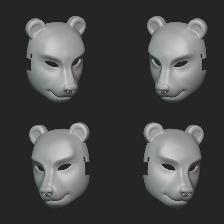 Polar Bear Mask Stl File | Polar Bear Mask Digital File