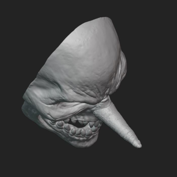 Long Nose Monster Mask Stl File | Long Nose Monster Mask Digital File