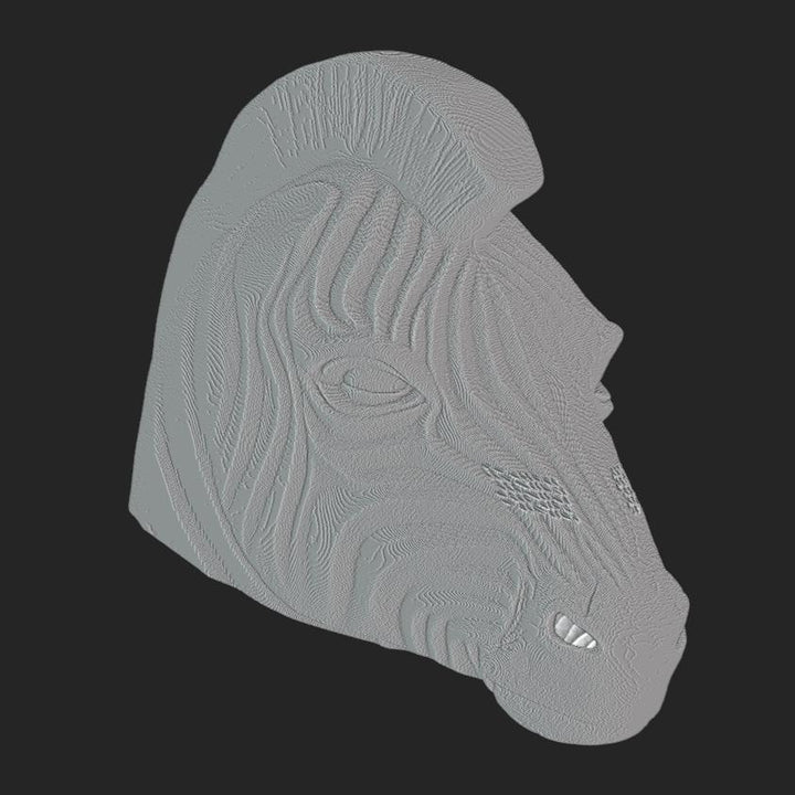 Zebra Pixel Mask Stl File | Zebra Pixel Helmet Digital File