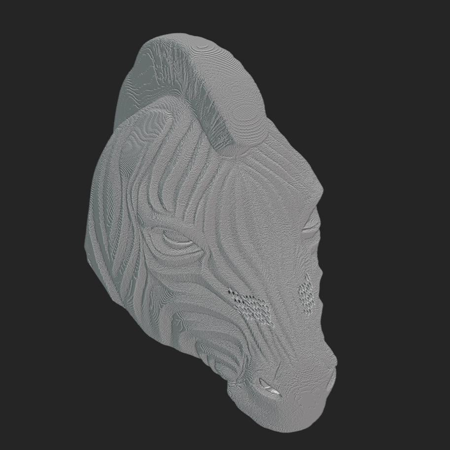 Zebra Pixel Mask Stl File | Zebra Pixel Helmet Digital File