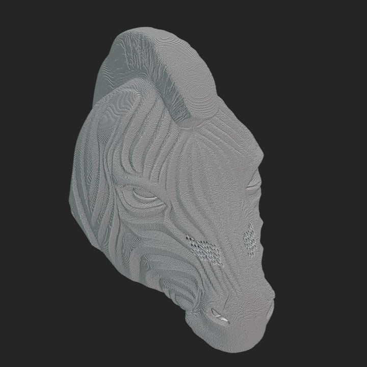 Zebra Pixel Mask Stl File | Zebra Pixel Helmet Digital File