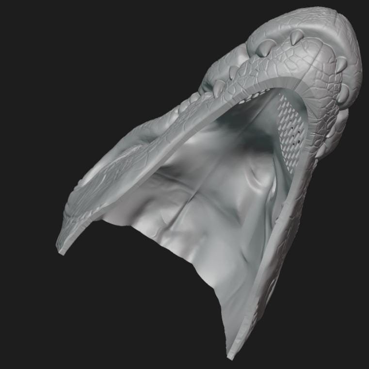 Crocodile Mask Stl File | Crocodile Mask Digital File