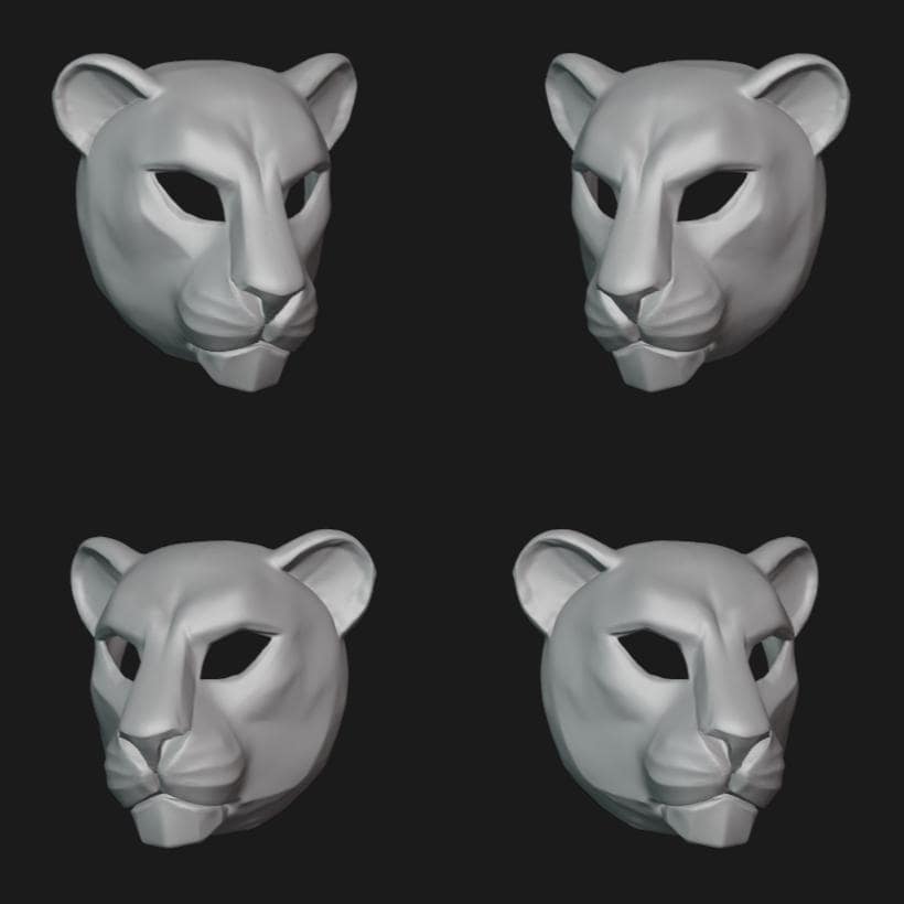 Lion Mask Stl File | Lion Mask Digital File