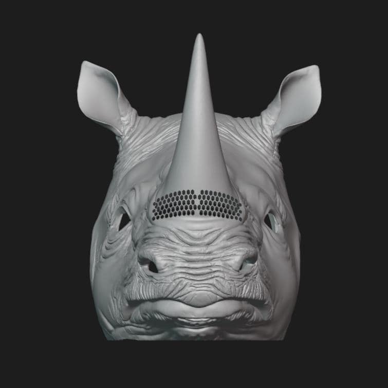 Rhino Mask Stl File | Rhino Mask Digital File