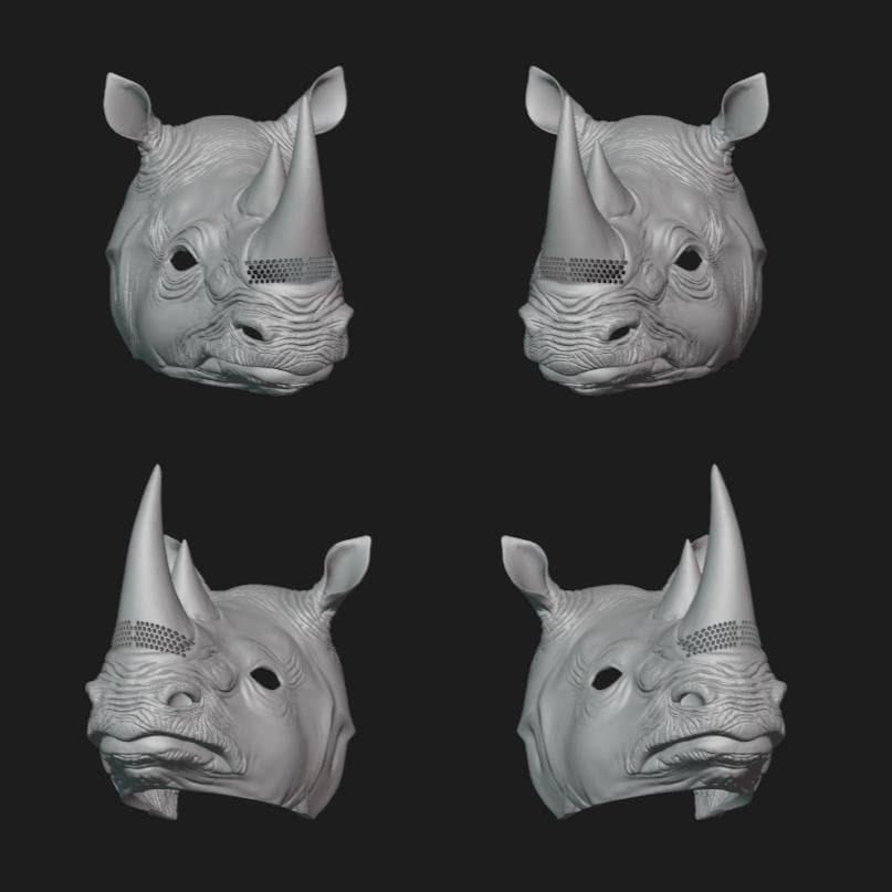 Rhino Mask Stl File | Rhino Mask Digital File