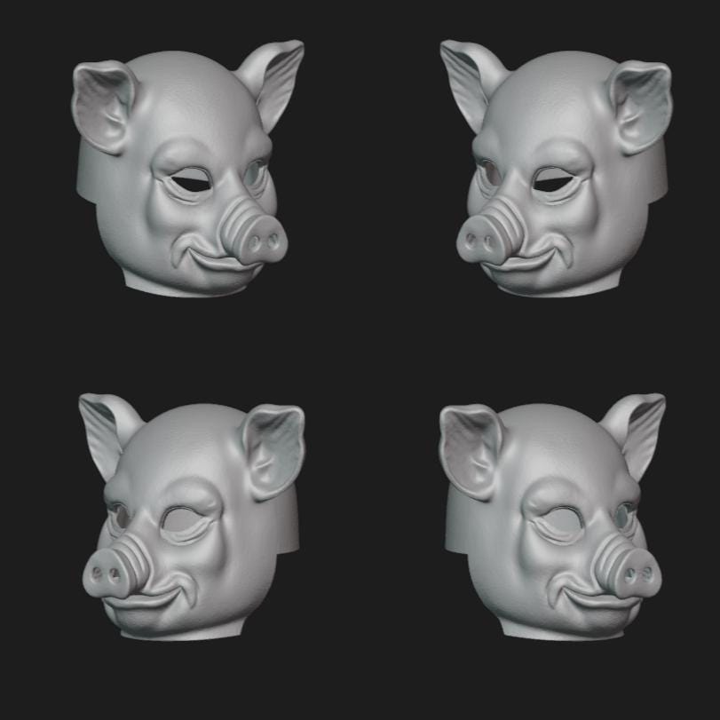 Pig Mask Stl File | Pig Mask Digital File