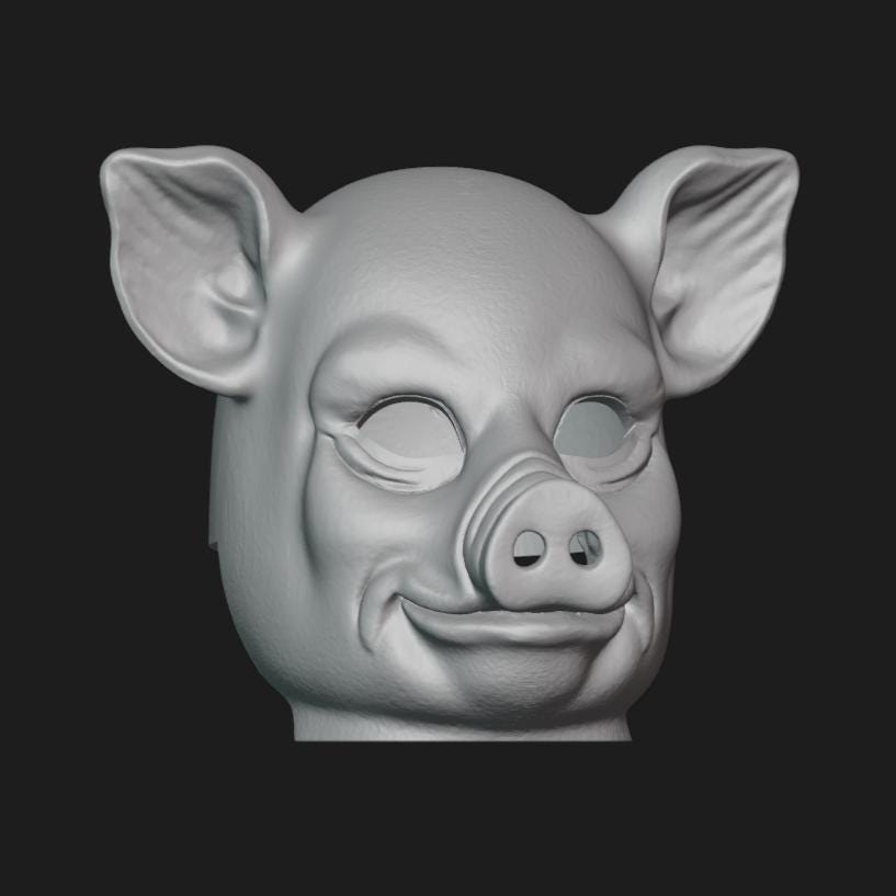 Pig Mask Stl File | Pig Mask Digital File
