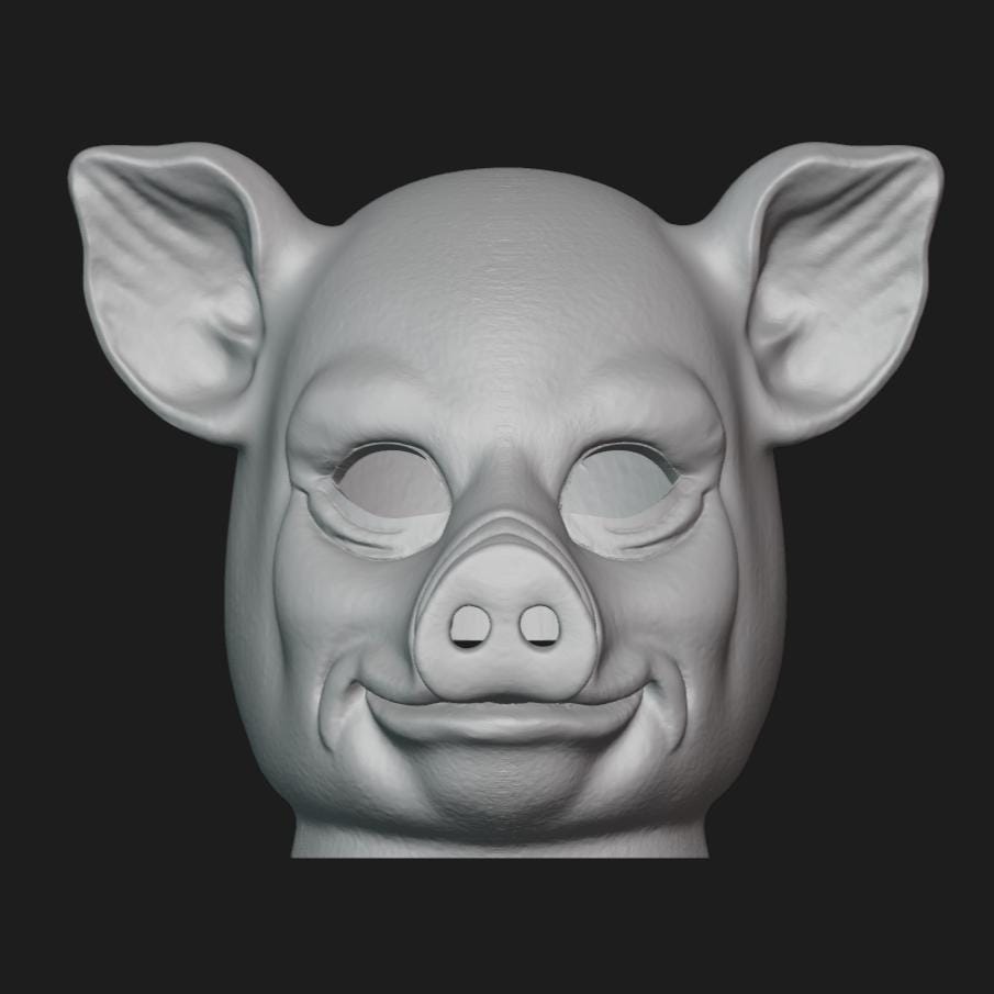 Pig Mask Stl File | Pig Mask Digital File