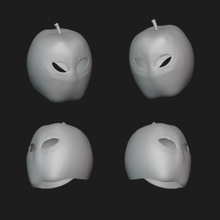 Apple Mask Stl File | Apple Mask Digital File