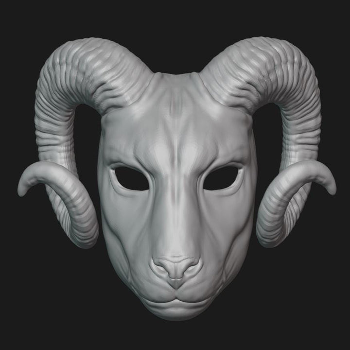 Ram Goat Mask Stl File | Ram Goat Mask Digital File