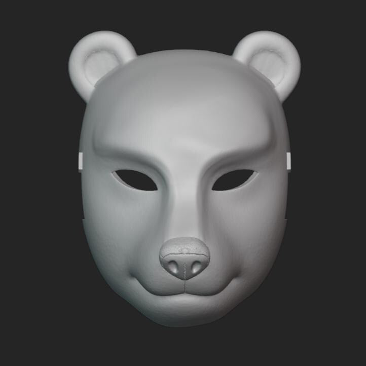 Polar Bear Mask Stl File | Polar Bear Mask Digital File