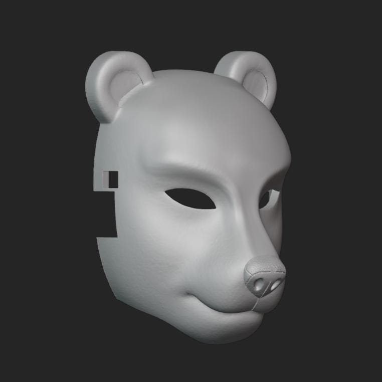 Polar Bear Mask Stl File | Polar Bear Mask Digital File