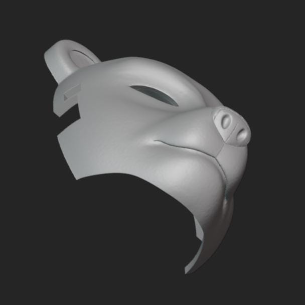 Polar Bear Mask Stl File | Polar Bear Mask Digital File