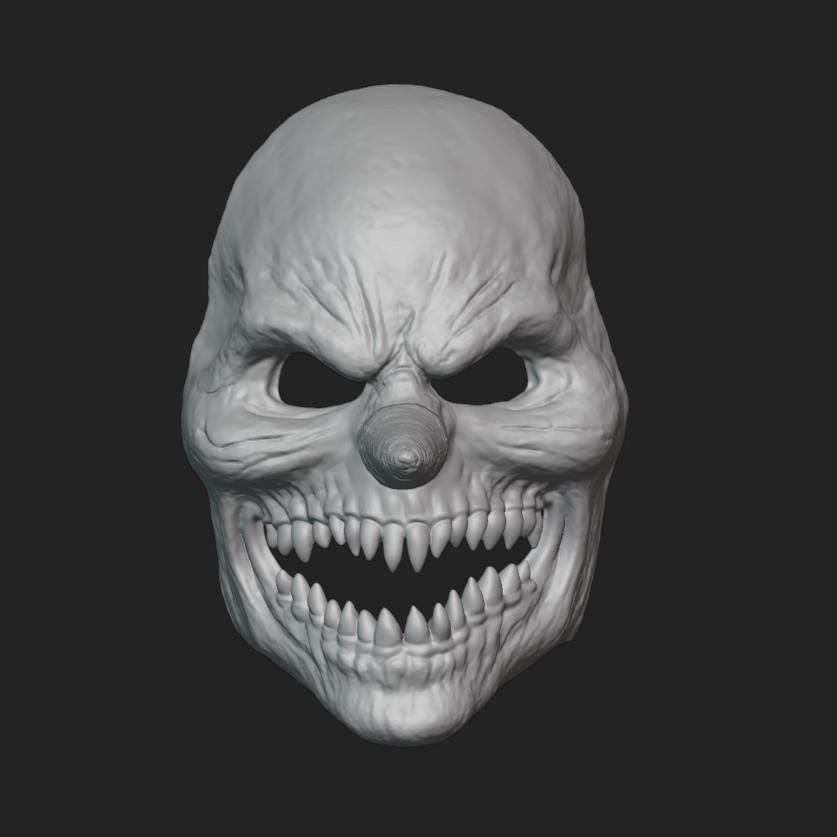 Long Nose Monster Mask Stl File | Long Nose Monster Mask Digital File