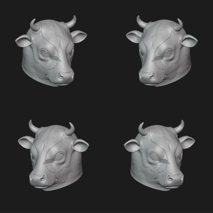 Cow Helmet Stl File | Cow Helmet Digital File