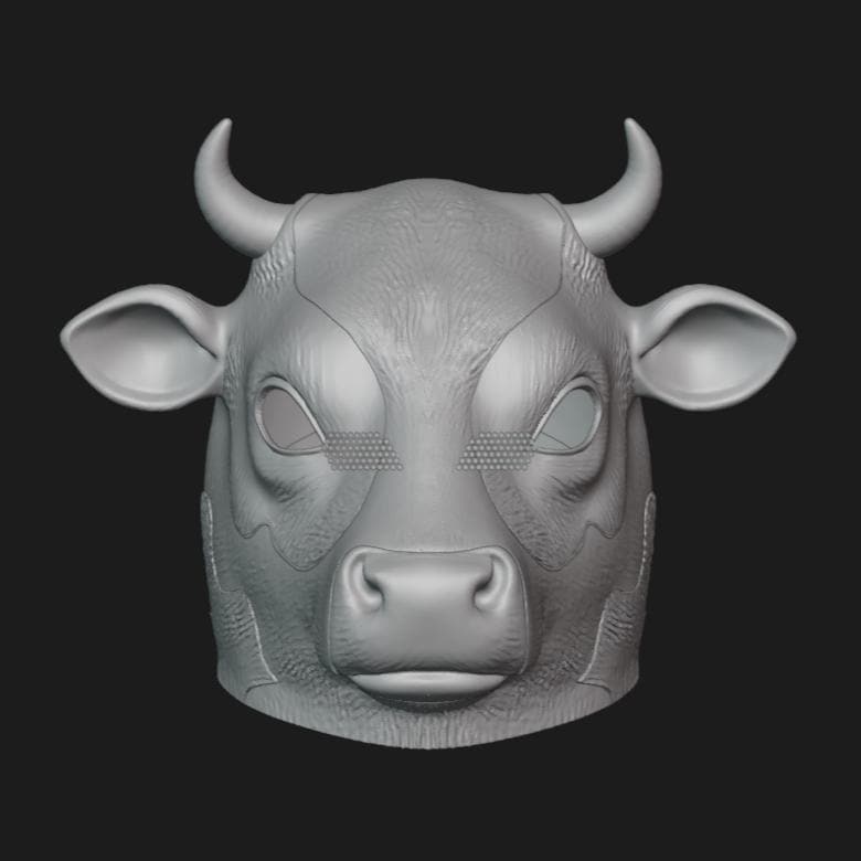 Cow Helmet Stl File | Cow Helmet Digital File