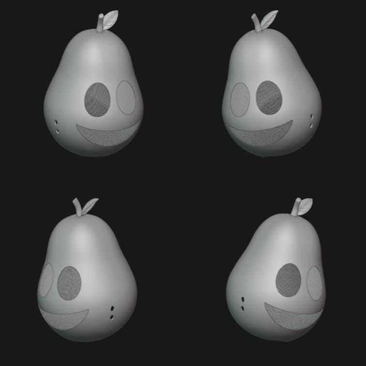 Pear Mask Stl File | Pear Helmet Digital File