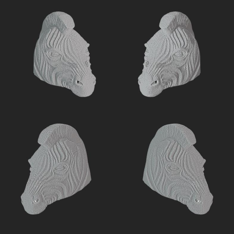 Zebra Pixel Mask Stl File | Zebra Pixel Helmet Digital File