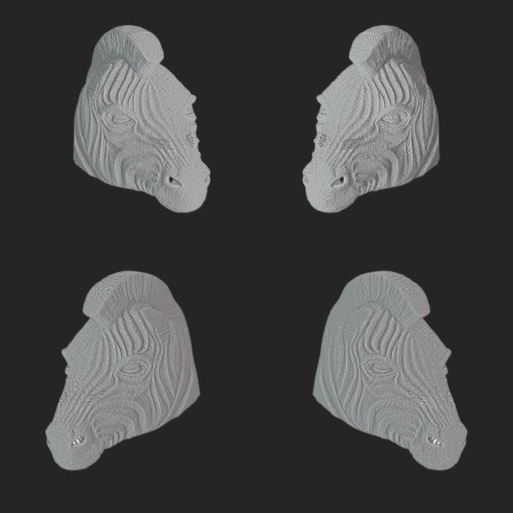 Zebra Pixel Mask Stl File | Zebra Pixel Helmet Digital File